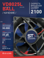 Вентилятор  VD8025L Ball (качения) 24V - st-e.info - Магнитогорск