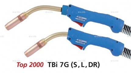 Сварочная горелка для полуавтомата TBi 7G-DR-blue-ESG, сменный поворотный корпус, длина 3 метра - st-e.info - Магнитогорск