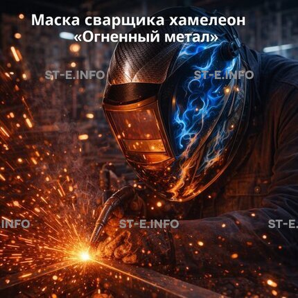 Маска сварщика хамелеон «Огненный метал» (YXE-718G PRO) - st-e.info - Магнитогорск