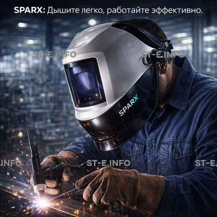 Маска сварщика Sparx с устройством подачи воздуха - st-e.info - Магнитогорск