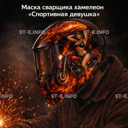 Маска сварщика хамелеон «Спортивная девушка» (YXE-718G PRO) - st-e.info - Магнитогорск